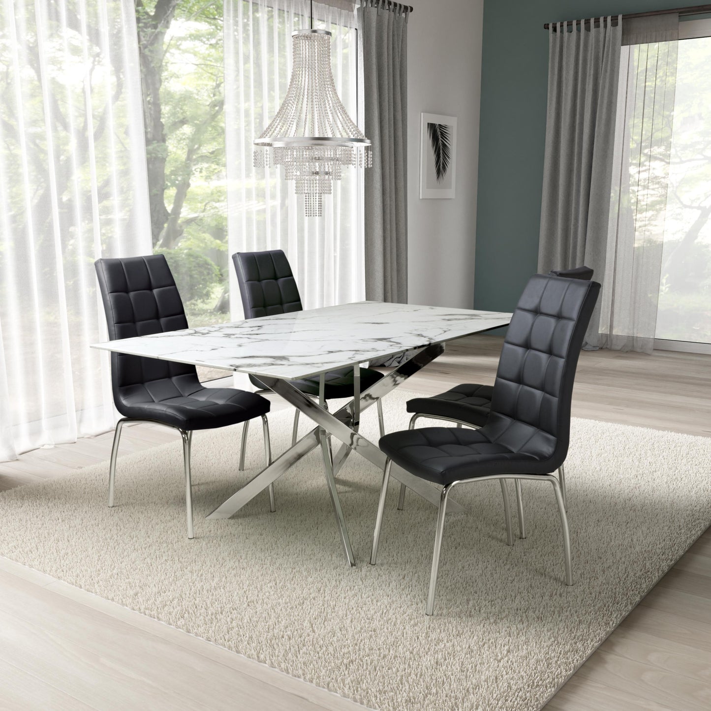 Astoria 1.6m Dining Table & 4 Jenner Chair Dining Set