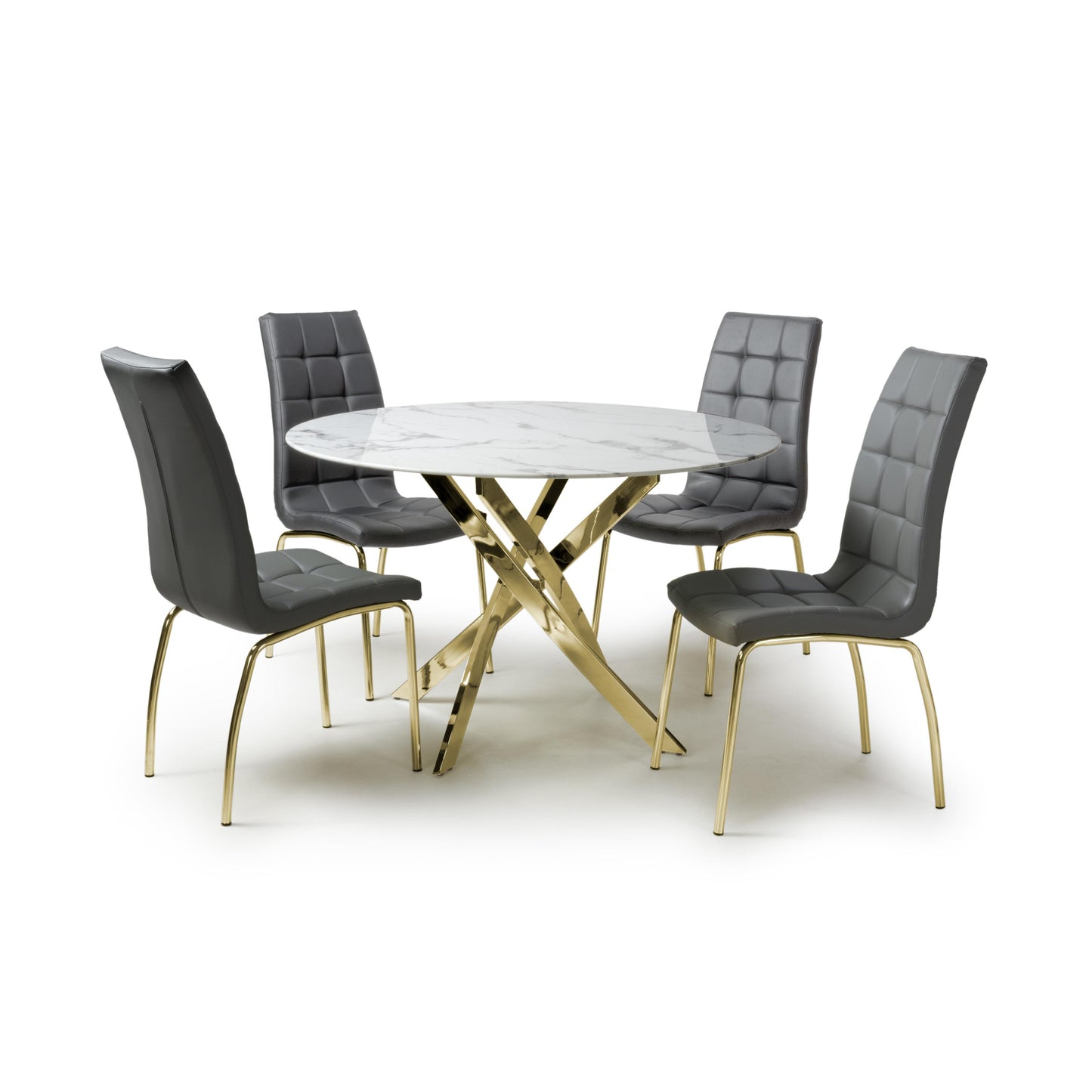 Astoria Round Dining Table & 4 Jenner Chair Dining Set