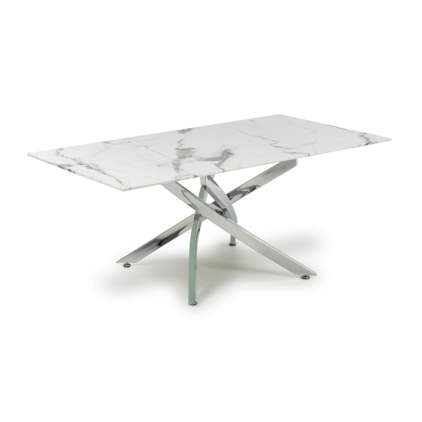 Astoria White & Chrome Coffee Table