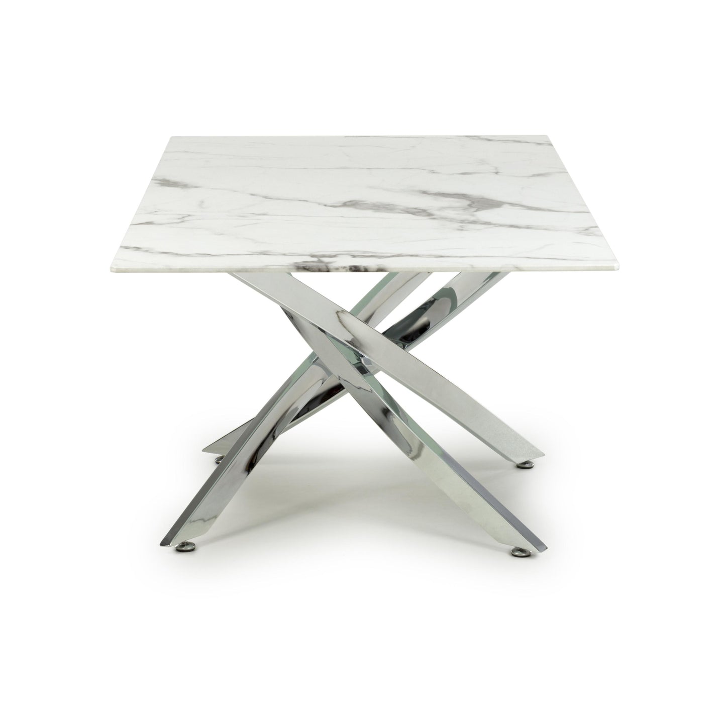 Astoria White & Chrome Coffee Table