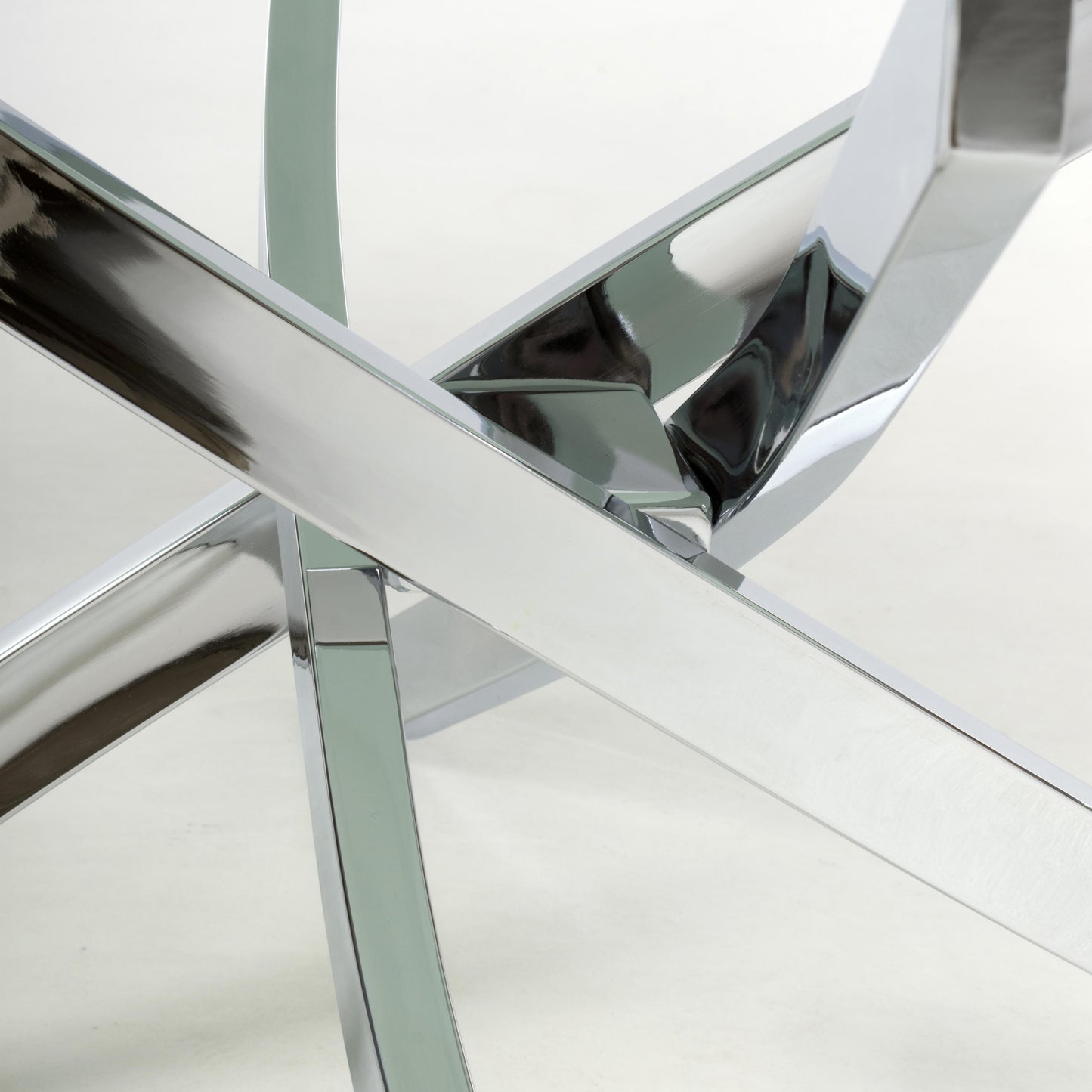Astoria White & Chrome Coffee Table