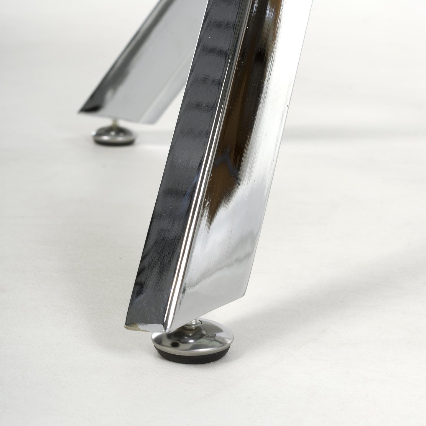 Astoria White & Chrome Console Table