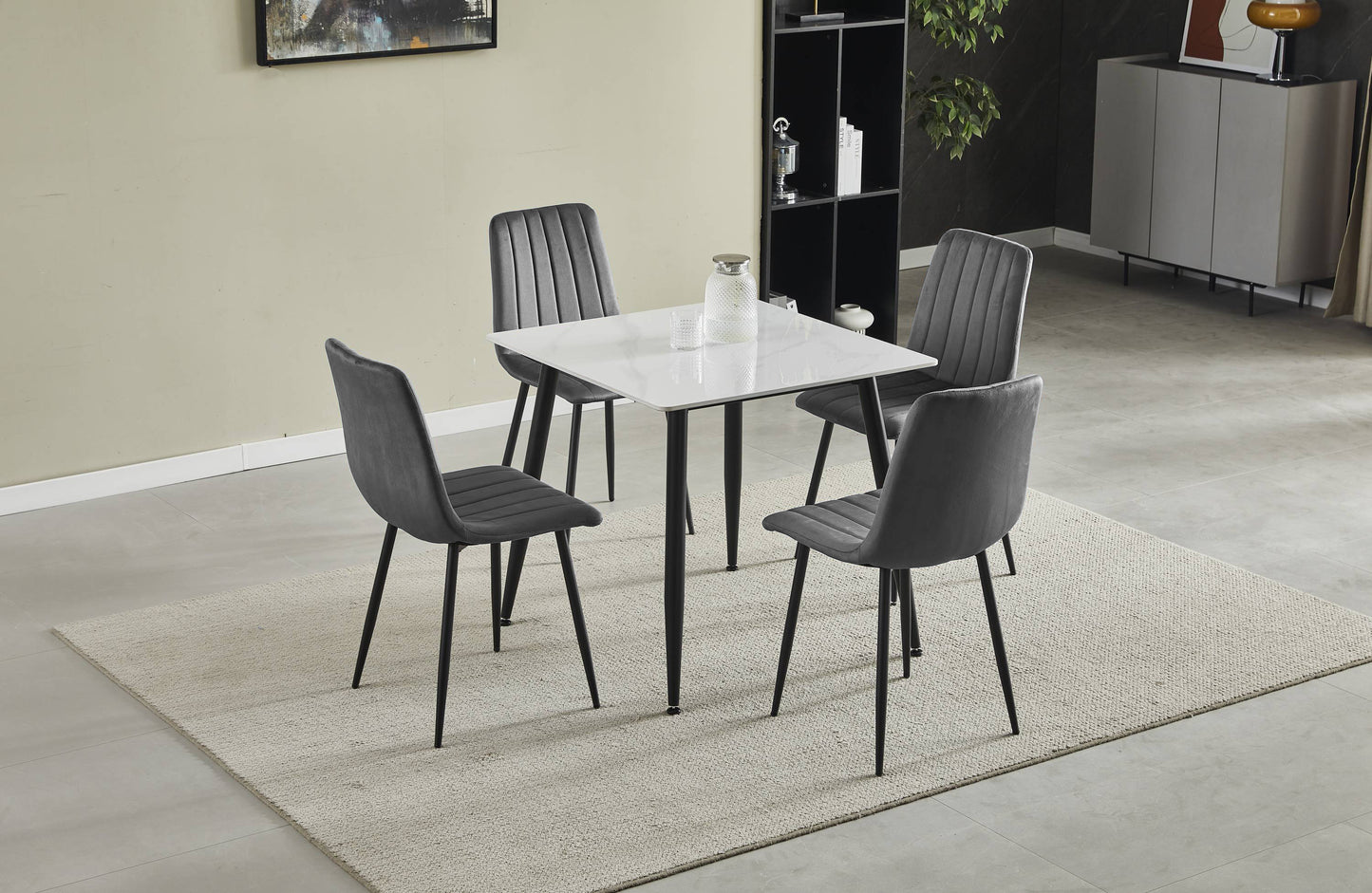 Monaco 0.8m & Lisbon Dining Set