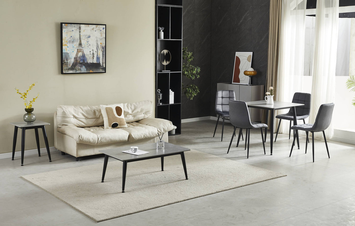Monaco 0.8m & Madison Dining Set