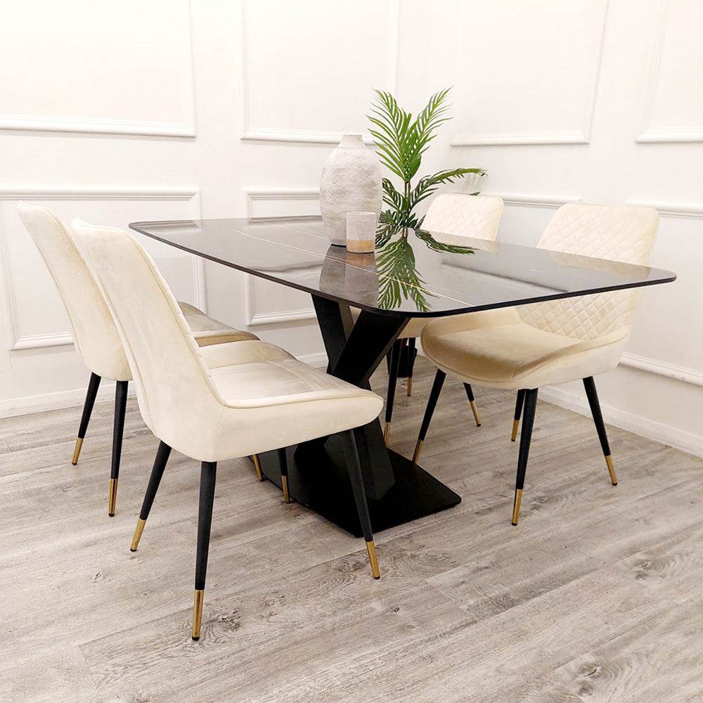 Apollo Black Sintered Stone 1.6m Dining Table