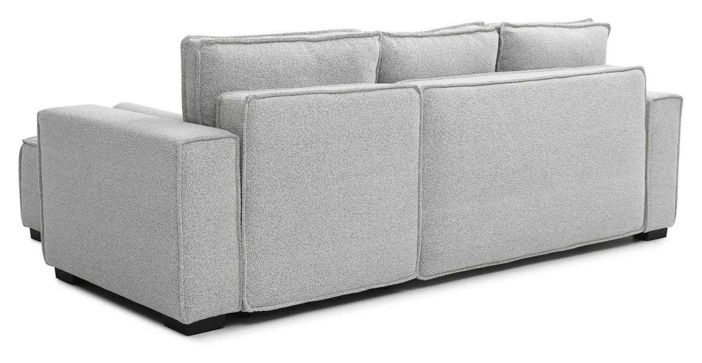 Harrison Demeter Natural Soft Boucle Reversible Corner Modern Sofa Bed