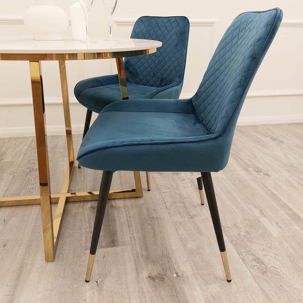 4x Luna Leather Dining Chair
