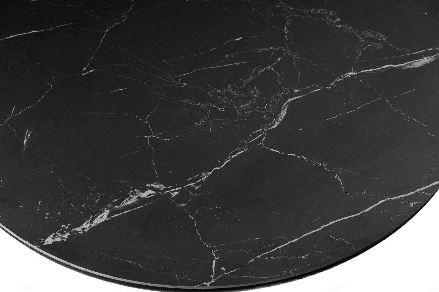 PRE- ORDER DELIVERY FROM SEP Bianca Black & Black Sintered Stone Oval 2m Dining Table