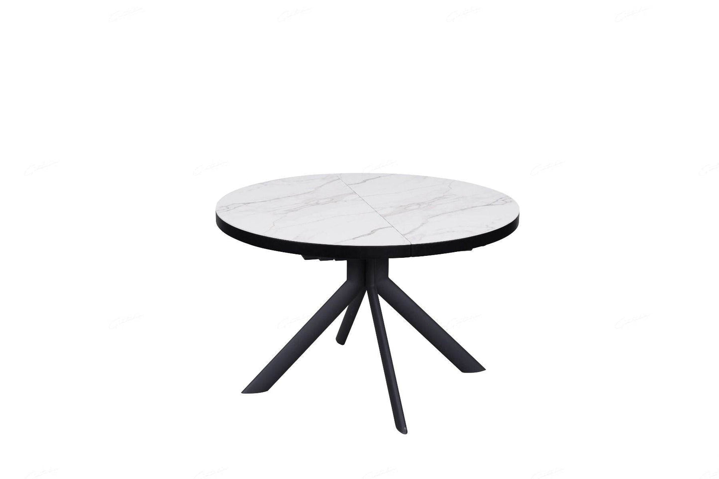 Danello White & Sunset Cloud Vein Ceramic Extending Dining Table