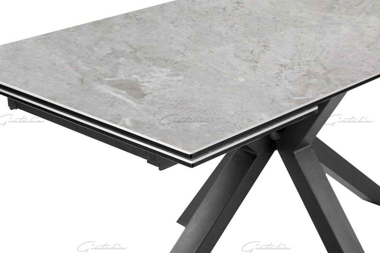 PRE- ORDER DELIVERY FROM OCT Amari Grey Ceramic Marble Big Extendable Dining Table
