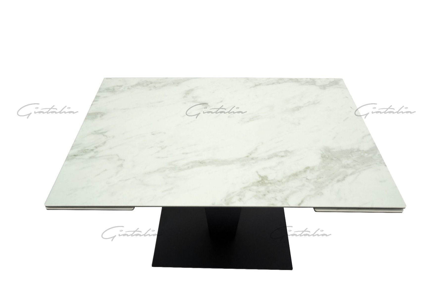 Valentina White Ceramic Extending Dining Table