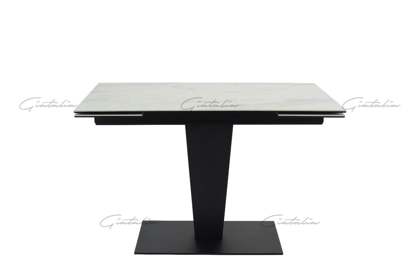 Valentina White Ceramic Extending Dining Table