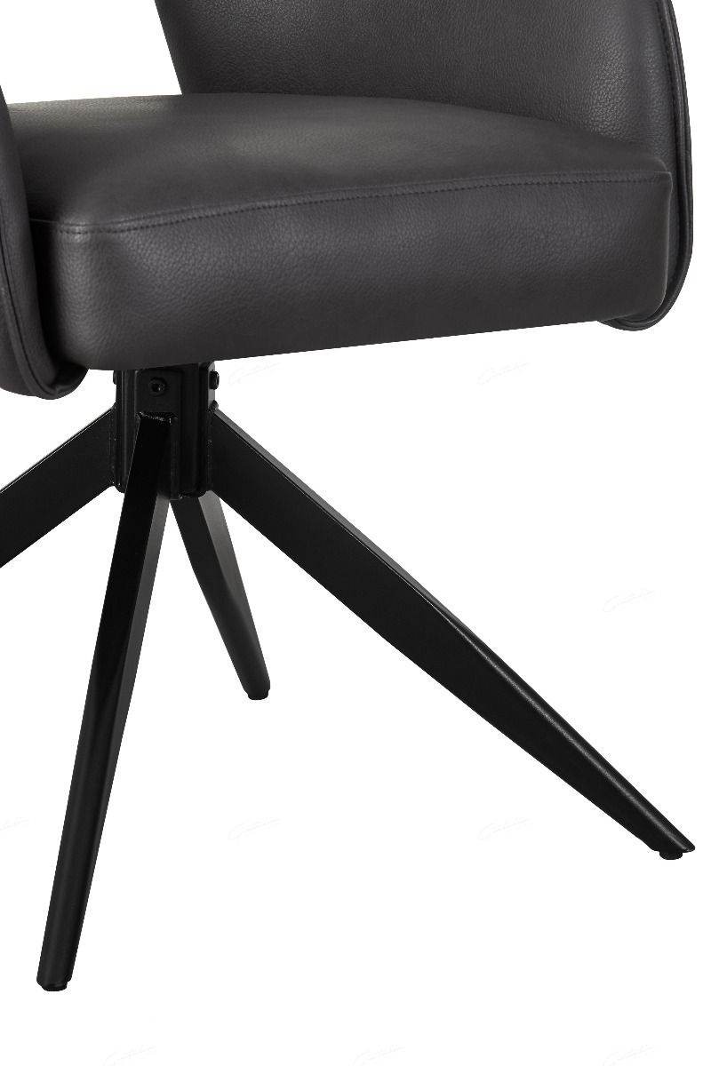 Enrica Dark Grey PU Dining Chair