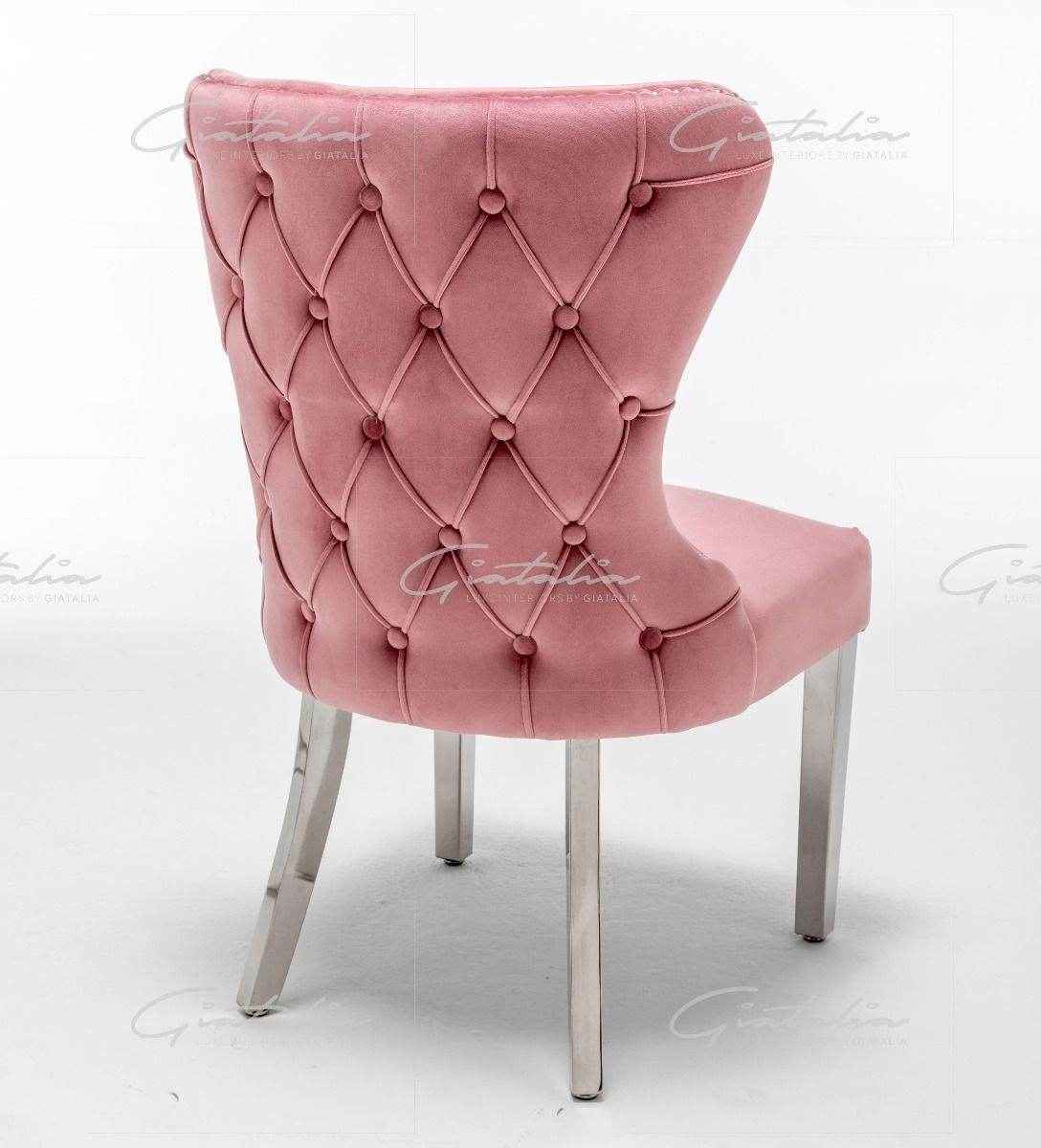 Florence Blush Pink Button Back Dining Chair
