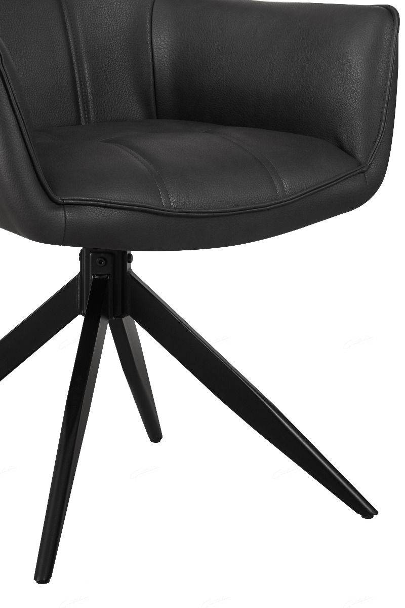 Franca Dark Grey PU Dining Chair