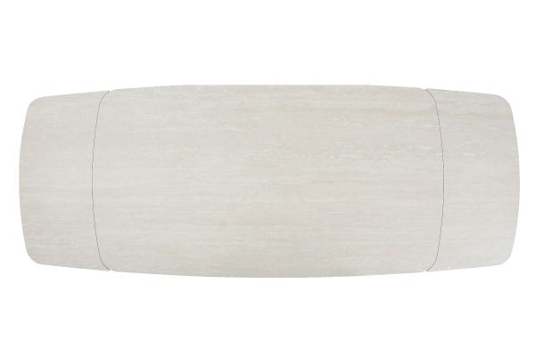 Ginevra Walnut & White Travertine Ceramic Extending Dining Table