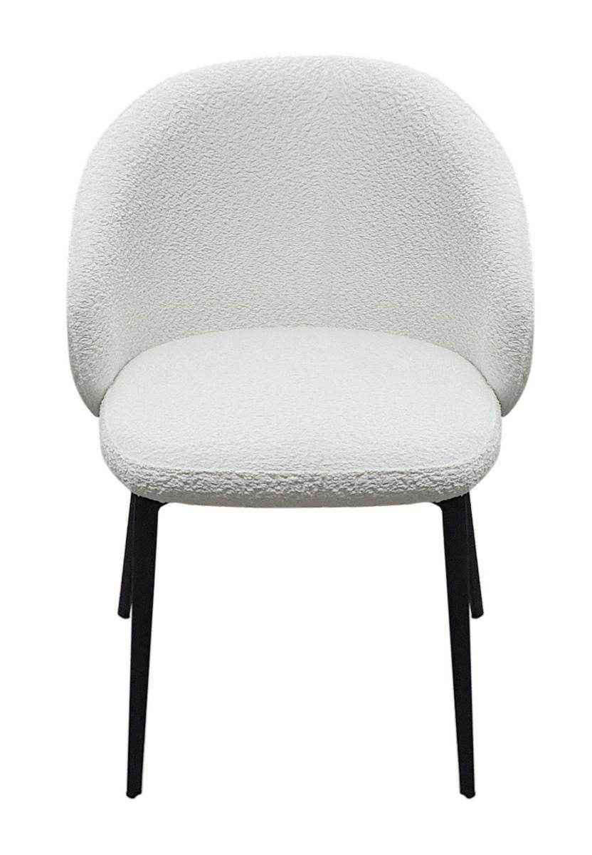 Lazio Ivory White Boucle Dining Chair
