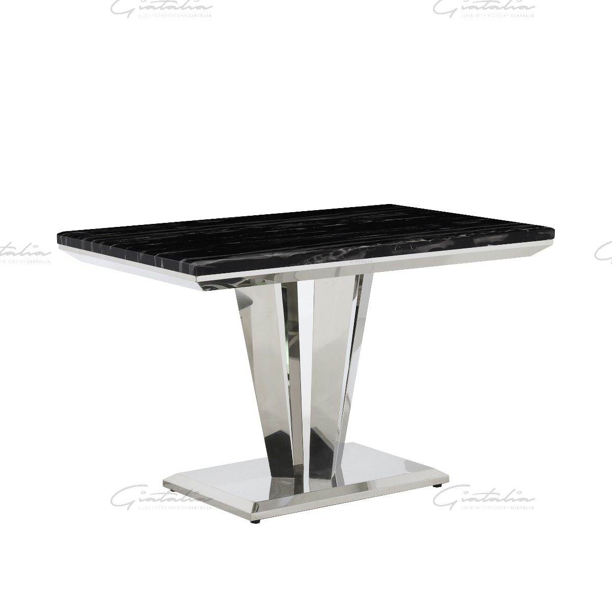 Riccardo Black Marble 120 Rectangle Dining Table