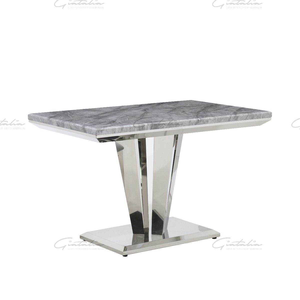 Riccardo Grey Marble 120 Rectangle Dining Table