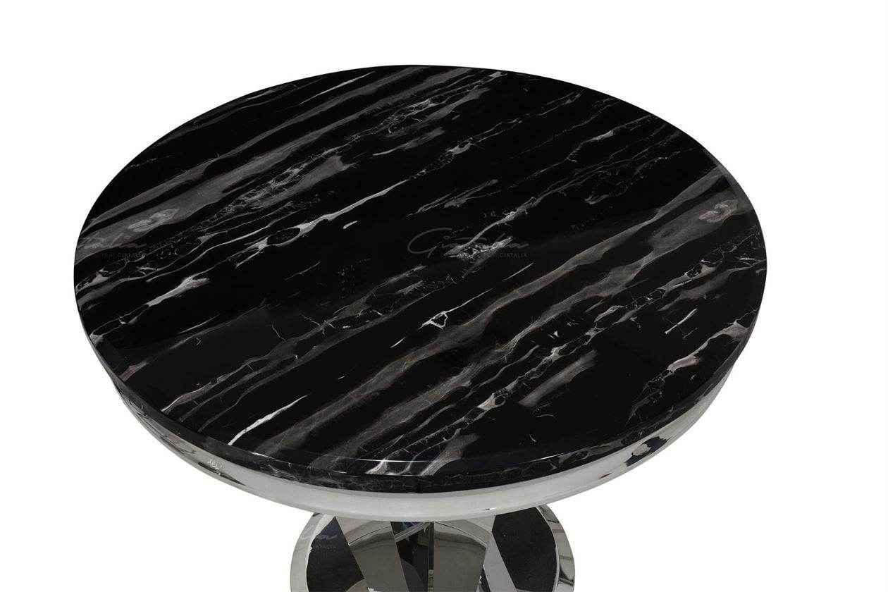 Riccardo Black Marble 130 Round Dining Table