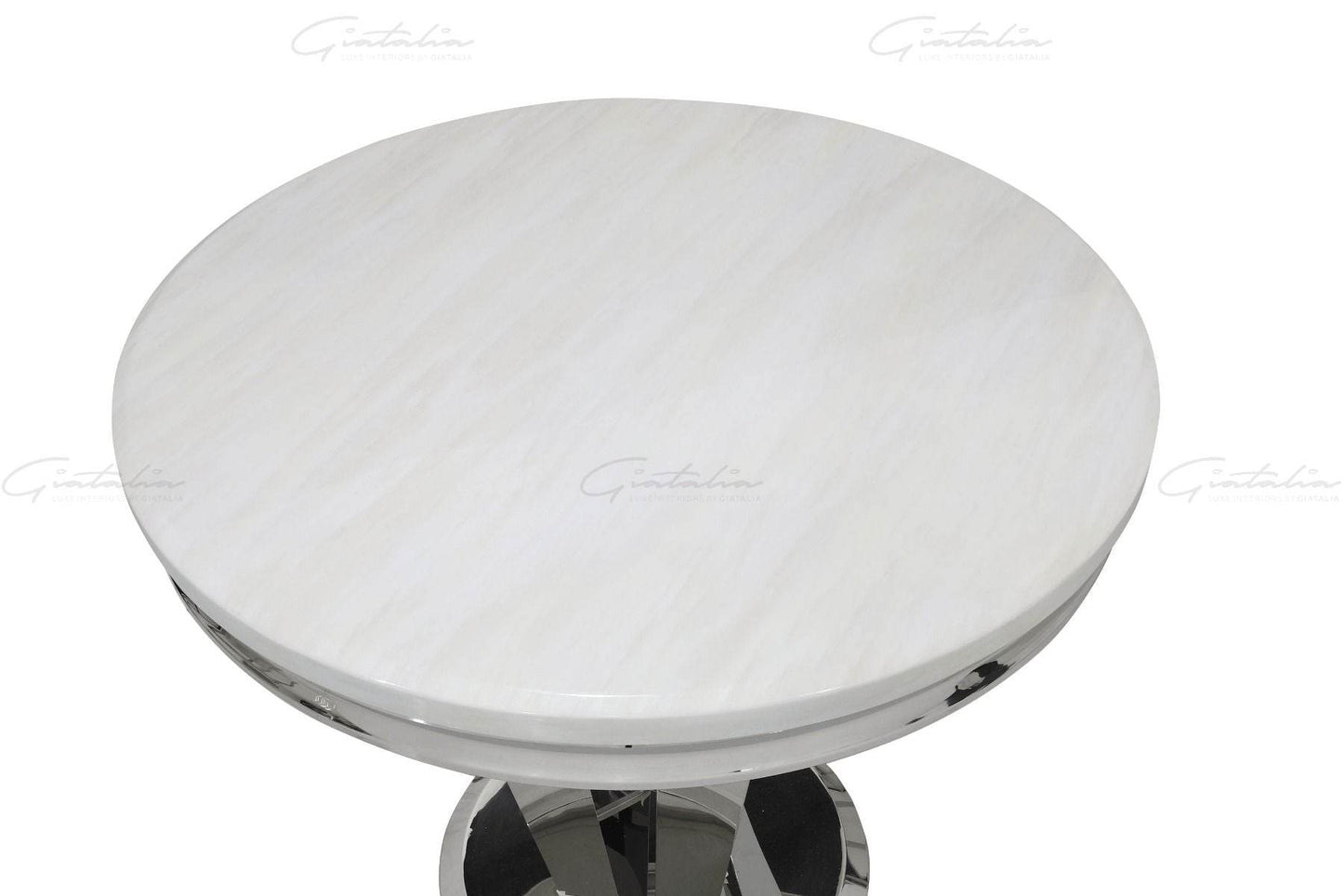 Riccardo White Marble 90 Round Dining Table