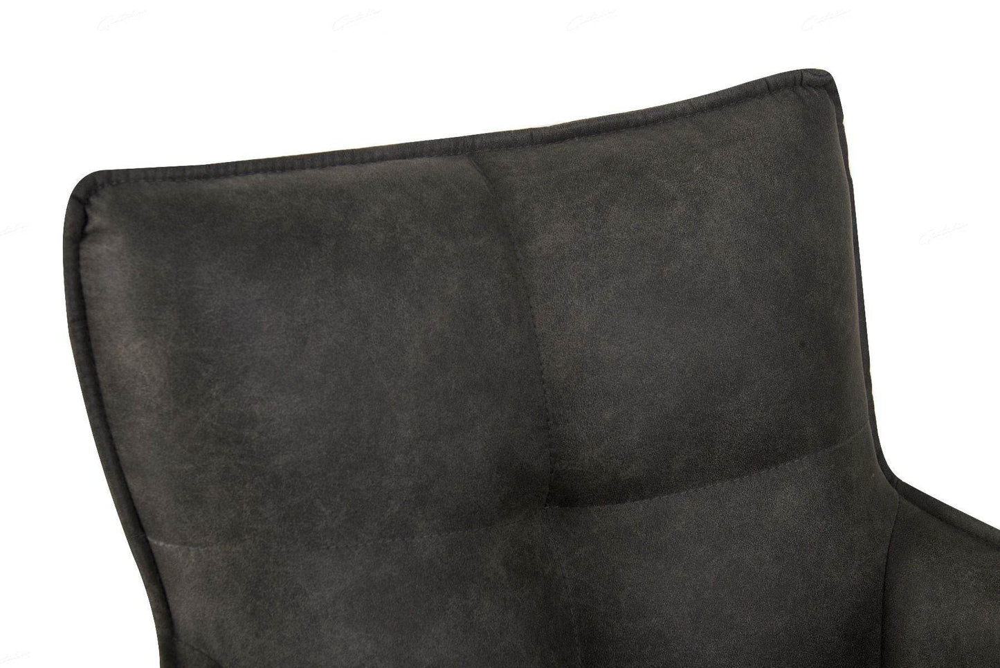 Vianni Vintage Grey Suede Dining Chair