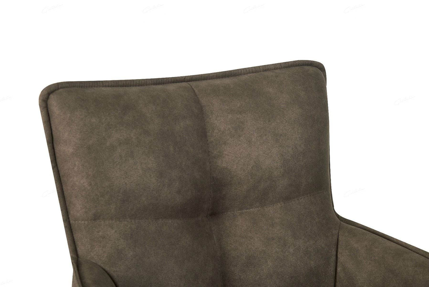 Vianni Vintage Taupe Suede Dining Chair