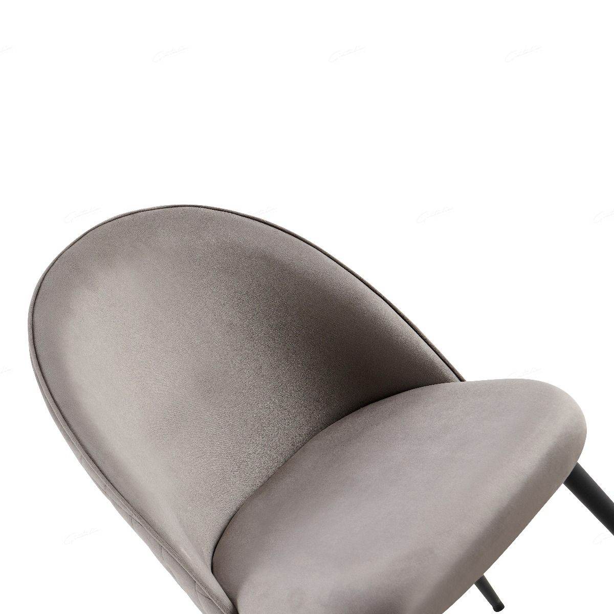 Zita Grey Velvet Dining Chair