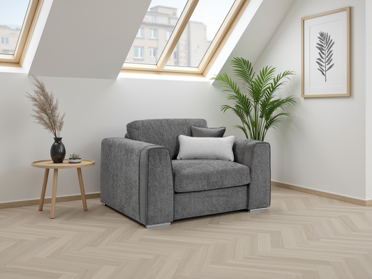 Naples Sofa Grey Armchair