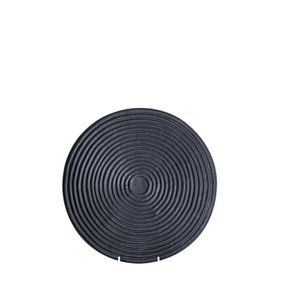 Darsa Round Ridged Black Dish Large