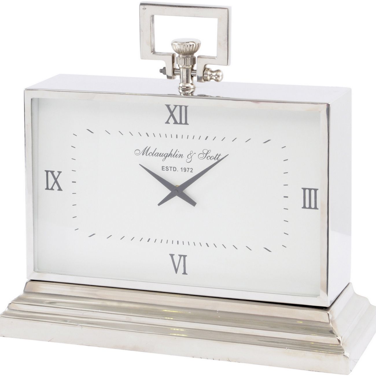 Latham Aluminium Rectangular Clock Medium