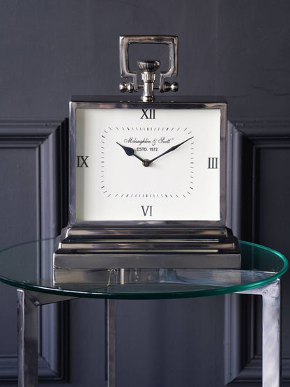 Latham Aluminium Rectangular Clock Small