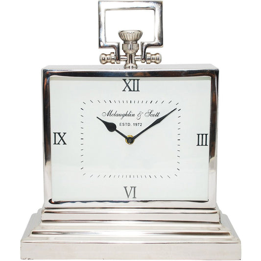 Latham Aluminium Rectangular Clock Small