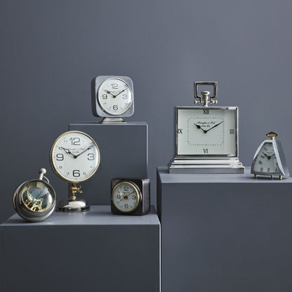 Cooper Nickel Paperweight Clock