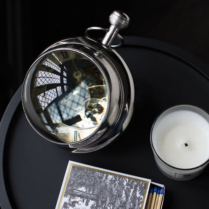 Cooper Nickel Paperweight Clock