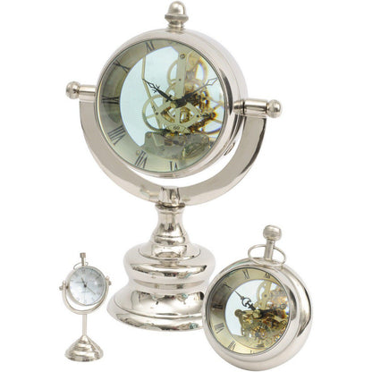 Cooper Nickel Paperweight Clock