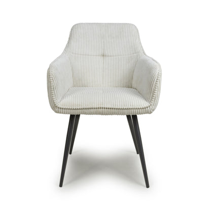 Rotana Round White & 4 Denver Dining Set