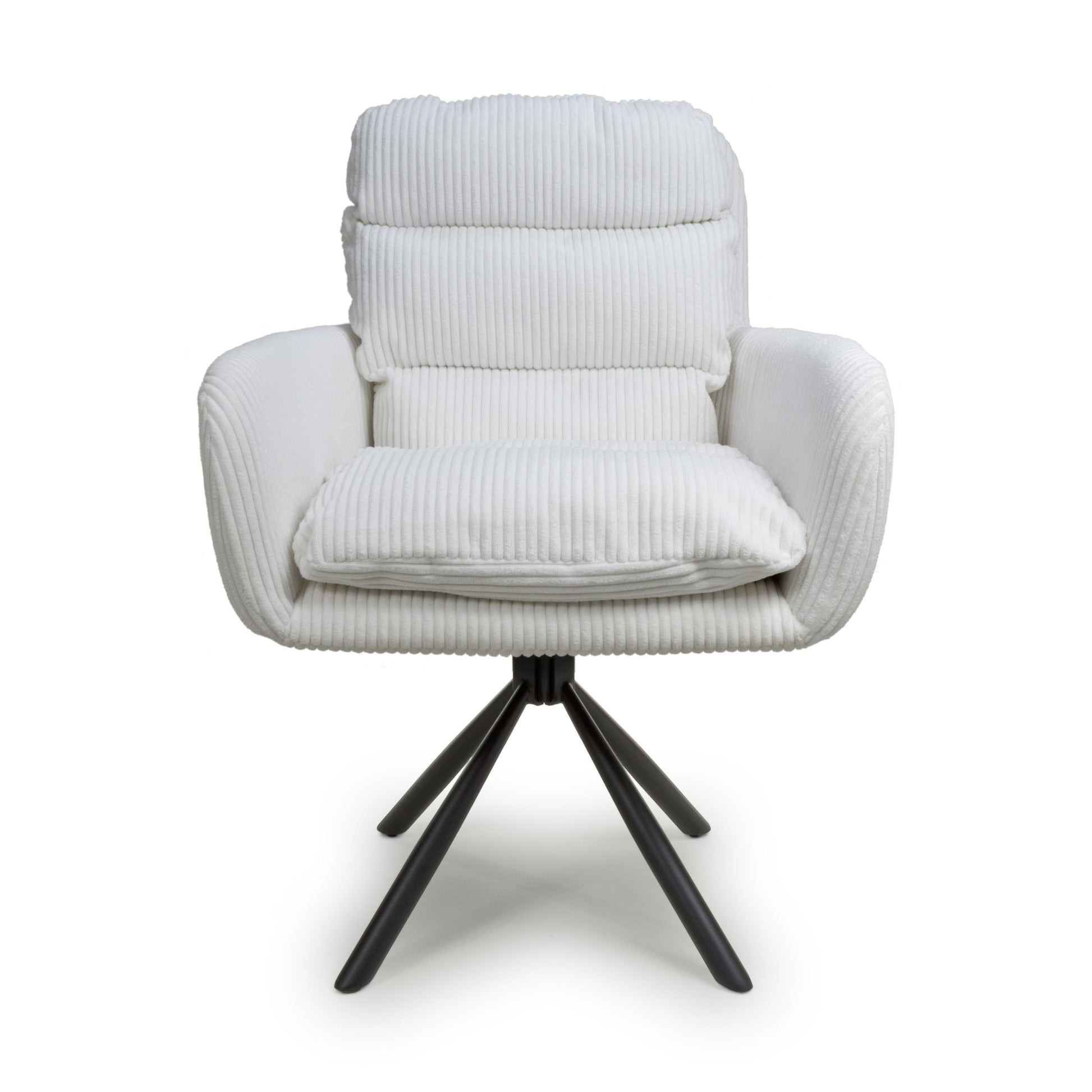 Rotana Round White & 4 Cassidy White Dining Set