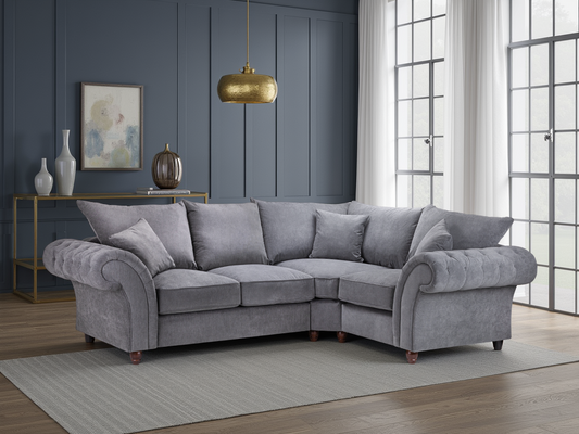 Windsor Fullback Sofa Grey Right Hand Facing Corner
