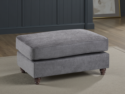 Windsor Fullback Sofa Grey Footstool