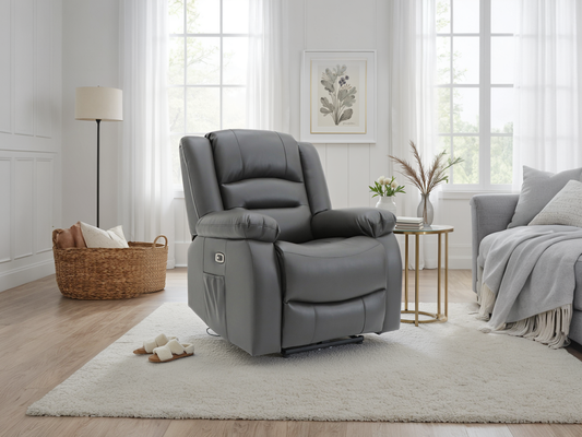 Alva Electric Recliner Sofa Grey Armchair