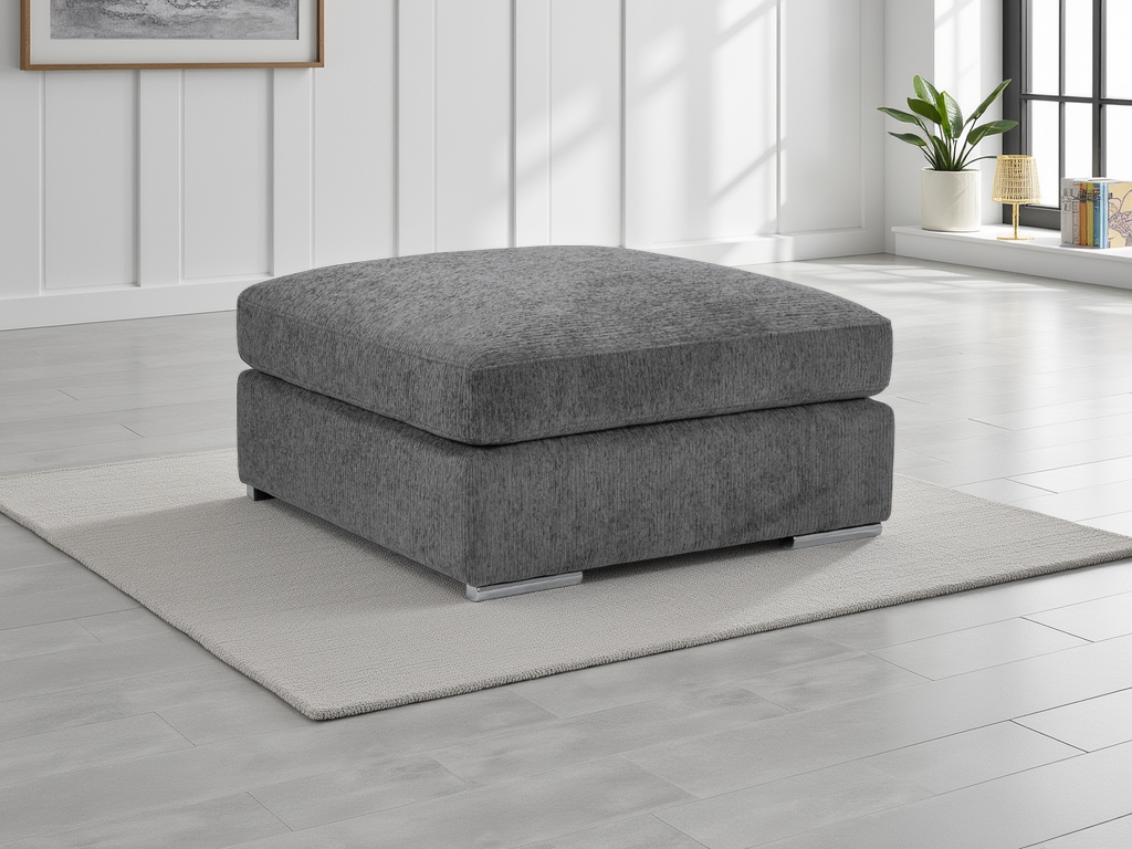 Naples Sofa Grey Footstool