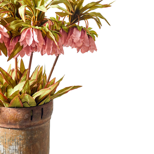 Faux Fritillaria Crown Stem Pink