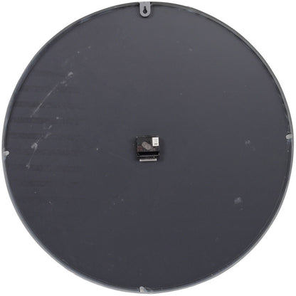 Grey Framed Beaded Mirrored Round Clock