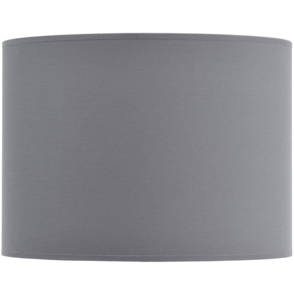 Grey and Silver Lined Drum 14" Lampshade