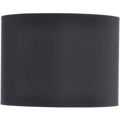 Black and Silver Lined Drum 14" Lampshade