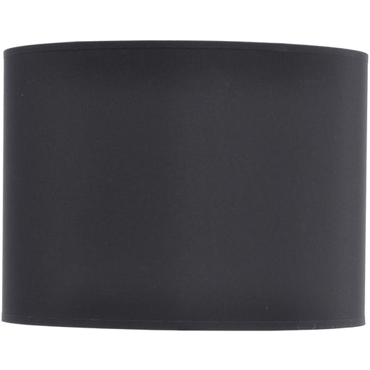 Black and Silver Lined Drum 16" Lampshade