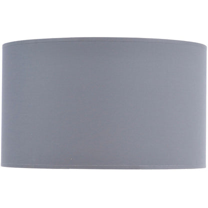 Grey and Silver Lined Drum 20" Lampshade