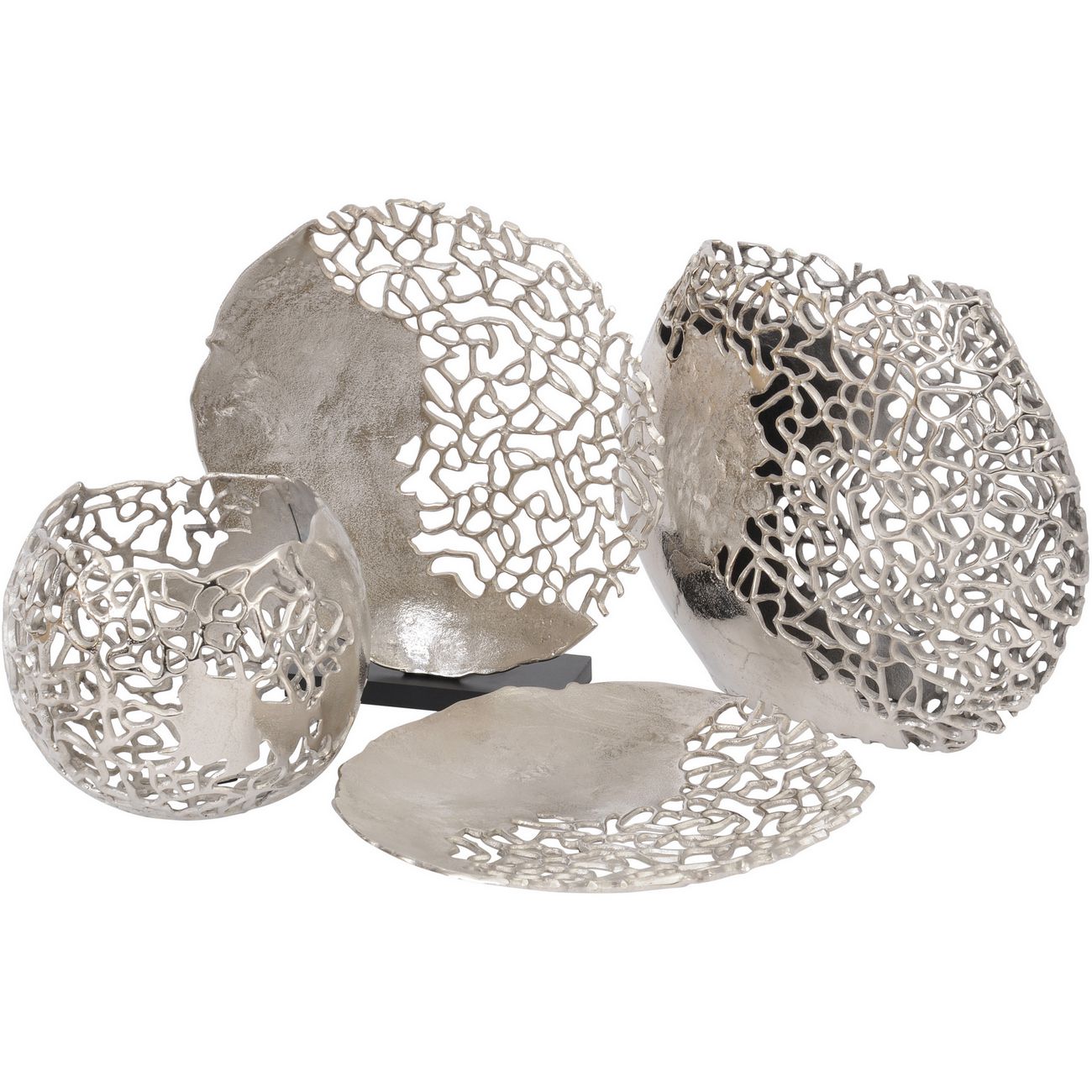 Apo Coral Aluminium Spherical Vase