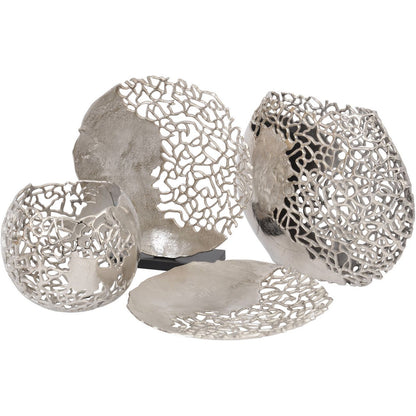 Apo Coral Aluminium Spherical Vase